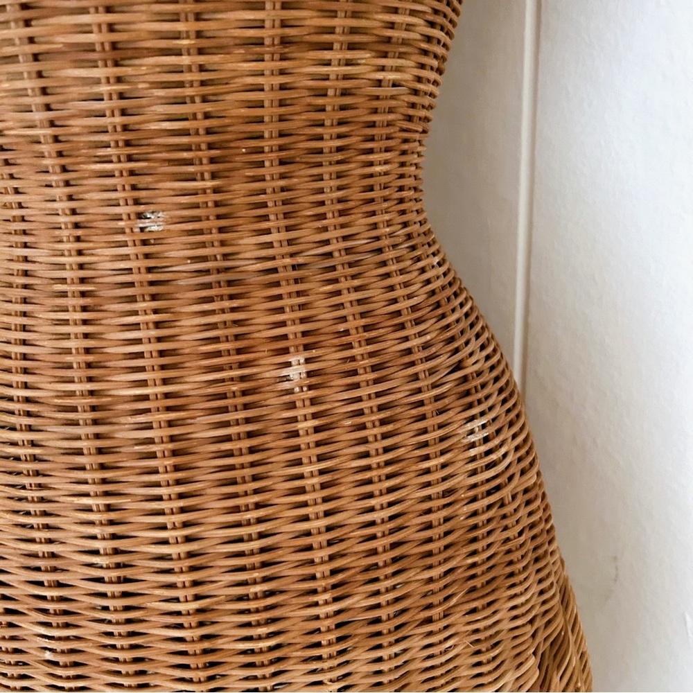 Vintage Organic French Coastal Wicker Mannequin Women 1960’s Midcentury Beige - Picture 2 of 8